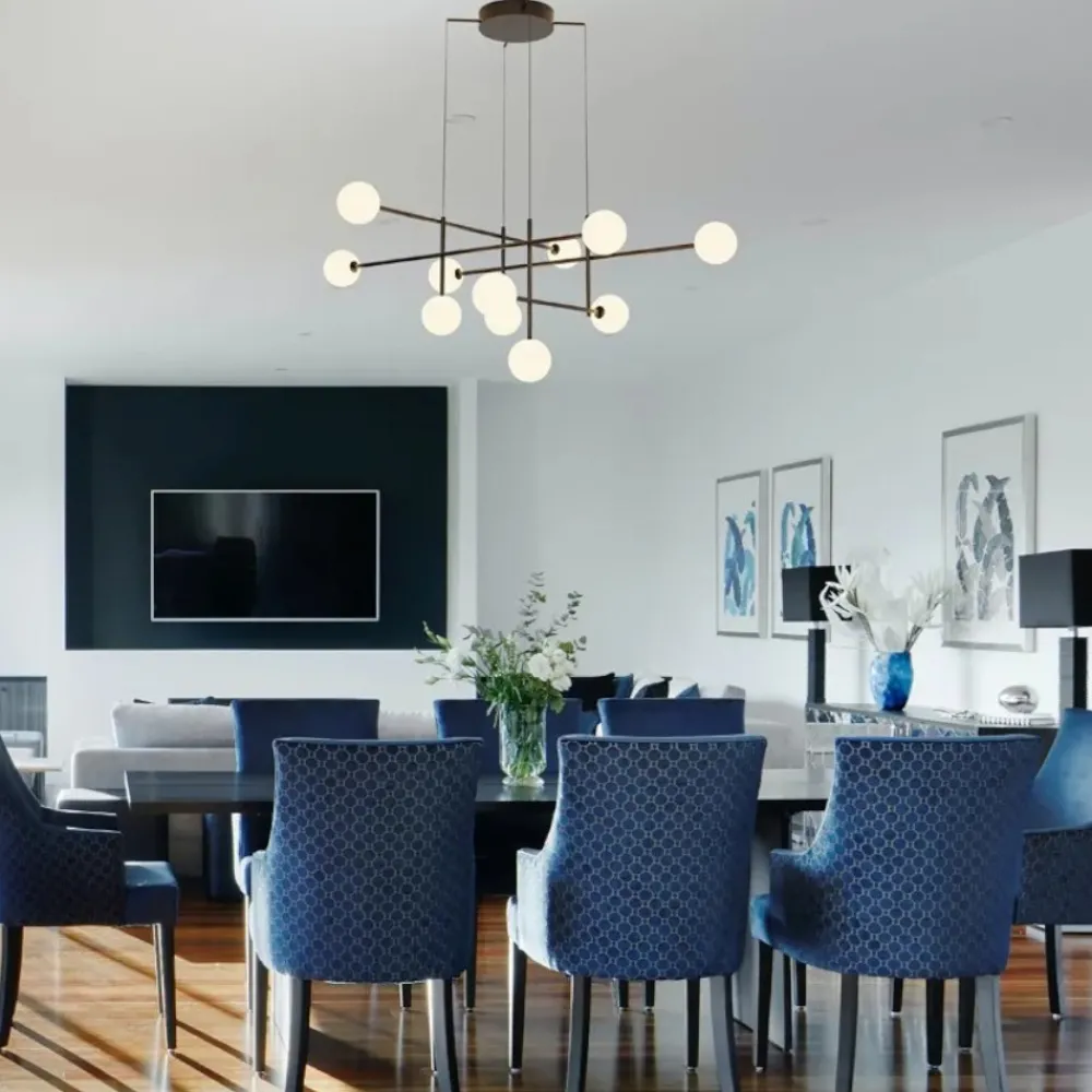 Lampadari Moderni-Selezionato da Mazzolaluce Lampadario nero design per soggiorno moderno lampadine incluse