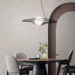 Lampadari Moderni-Fabas Luce Lampadario nero design per soggiorno homa