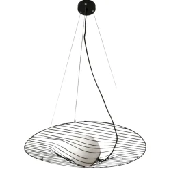 Lampadari Moderni-Fabas Luce Lampadario nero design per soggiorno homa