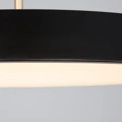 Lampadari Cucina-Selezionato da Mazzolaluce Lampadario nero design piatto tondo per tavolo sala da pranzo moderna