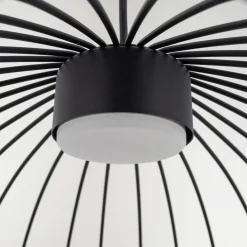Lampadari Moderni-Selezionato da Mazzolaluce Lampadario nero gabbia di metallo a sospensione design moderno