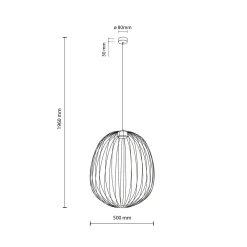 Lampadari Moderni-Selezionato da Mazzolaluce Lampadario nero gabbia di metallo a sospensione design moderno