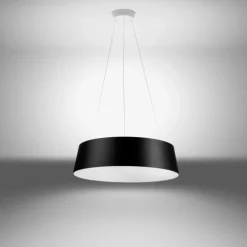 Lampadari Moderni-Stilnovo Lampadario nero led dimmerabile 36w 3000k moderno oxygen
