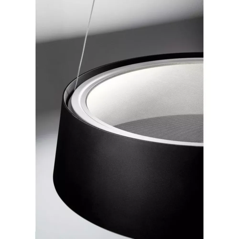 Lampadari Moderni-Stilnovo Lampadario nero led dimmerabile 36w 3000k moderno oxygen