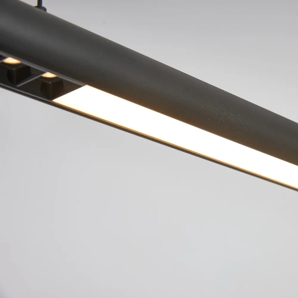 Lampadari Moderni-Selezionato da Mazzolaluce Lampadario nero led per scrivania ufficio saliscendi con sensore