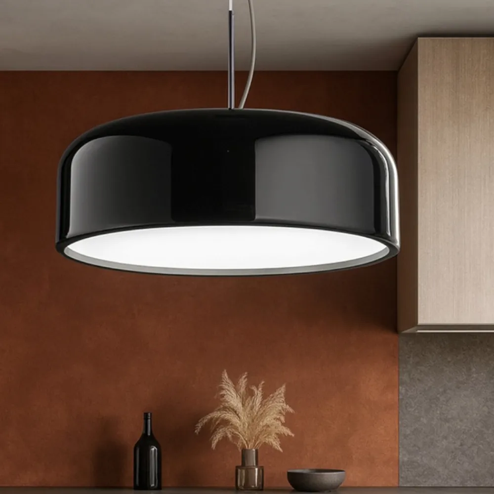 Lampadari Cucina-Perenz Illuminazione Lampadario nero lucido per cucina led 50w biemissione cct perenz velia