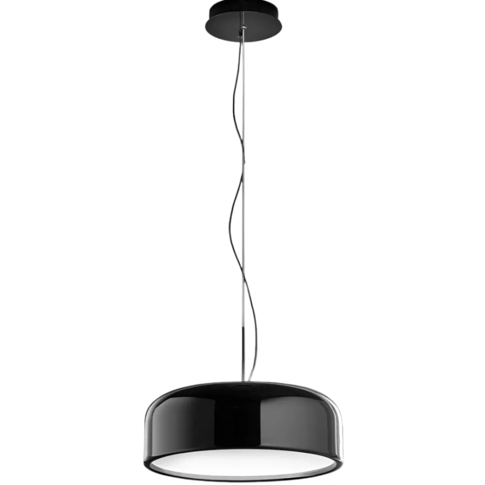 Lampadari Cucina-Perenz Illuminazione Lampadario nero lucido per cucina led 50w biemissione cct perenz velia