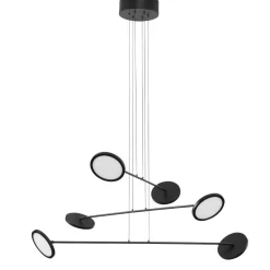 Lampadari Moderni-Selezionato da Mazzolaluce Lampadario nero minimale moderno per sala da pranzo