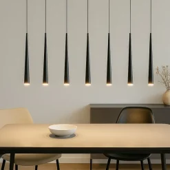 Lampadari Moderni-Selezionato da Mazzolaluce Lampadario nero moderna led 21w 3000k per sala soggiorno