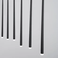 Lampadari Moderni-Selezionato da Mazzolaluce Lampadario nero moderna led 21w 3000k per sala soggiorno