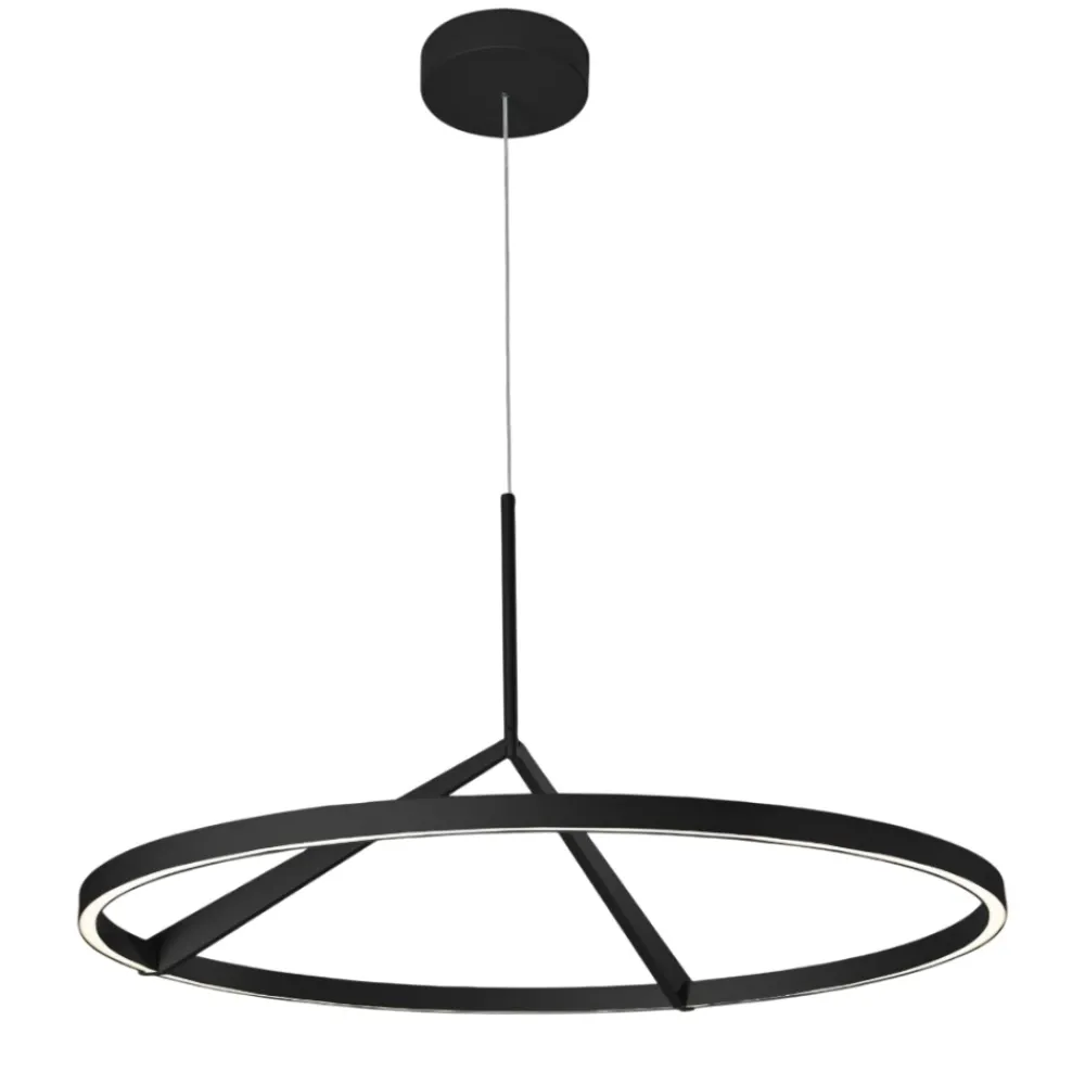 Lampadari Moderni-Vivida International Lampadario nero moderno led 51w 3000k 4000k vivida meridiana