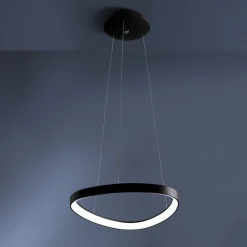 Lampadari Moderni-Vivida International Lampadario nero moderno led 48w 3000k 4000k dimmerabile vivida lifering