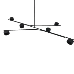 Lampadari Moderni-Selezionato da Mazzolaluce Lampadario nero oro moderno per tavolo da soggiorno