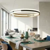 Lampadari Moderni-Selezionato da Mazzolaluce Lampadario nero oro per soggiorno led 2700k a 5000k app con telecomando