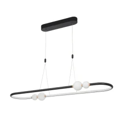 Lampadari Cucina-Selezionato da Mazzolaluce Lampadario nero ovale per cucina