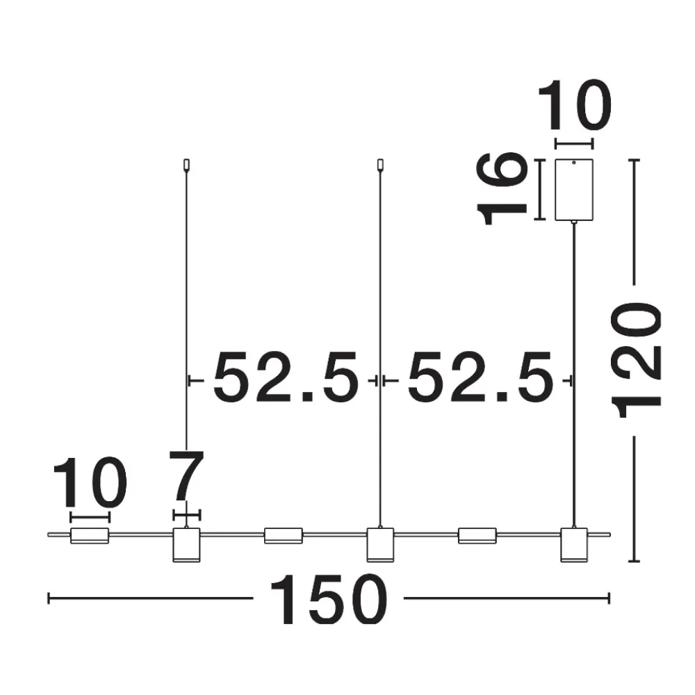 Lampadari Cucina-Selezionato da Mazzolaluce Lampadario nero pendente per grande isola cucina led triac