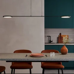 Lampadari Cucina-Selezionato da Mazzolaluce Lampadario nero per cucina moderna led 19w 3000k