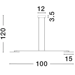 Lampadari Cucina-Selezionato da Mazzolaluce Lampadario nero per cucina moderna led 19w 3000k