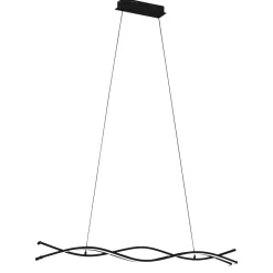 Lampadari Cucina-Eglo Lampadario nero per cucina moderna led 36w 3000k lasana 3