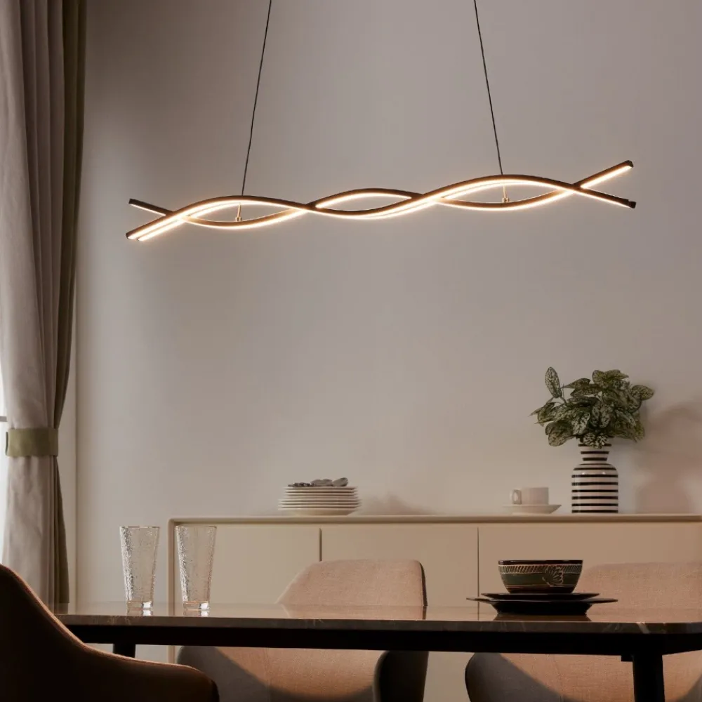 Lampadari Cucina-Eglo Lampadario nero per cucina moderna led 36w 3000k lasana 3