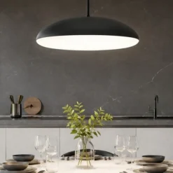 Lampadari Cucina-Selezionato da Mazzolaluce Lampadario nero per cucina moderna cupola 50cm
