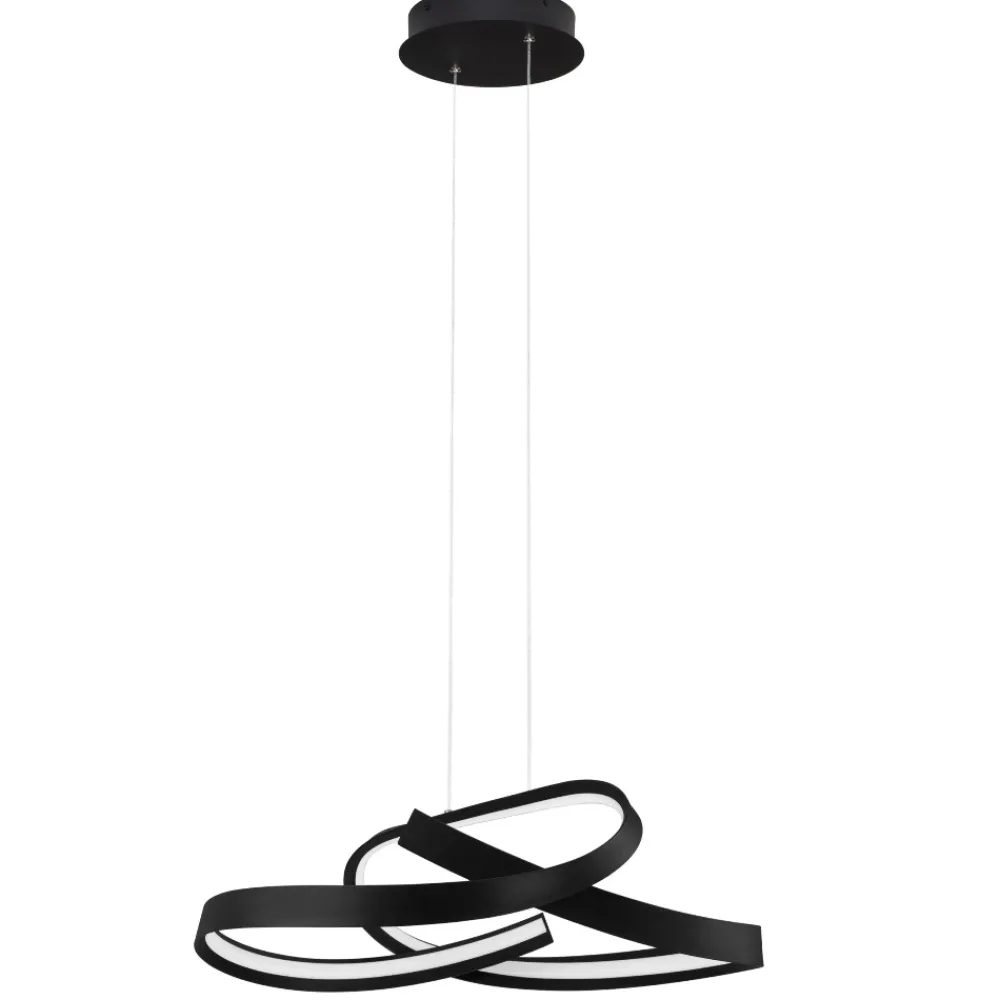 Lampadari Cucina-Selezionato da Mazzolaluce Lampadario nero per cucina moderna intreccio led 47w 2700k 3000k 4000k