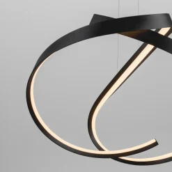 Lampadari Cucina-Selezionato da Mazzolaluce Lampadario nero per cucina moderna intreccio led 47w 2700k 3000k 4000k
