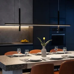 Lampadari Cucina-Selezionato da Mazzolaluce Lampadario nero per isola penisola tavolo sala da pranzo cucina