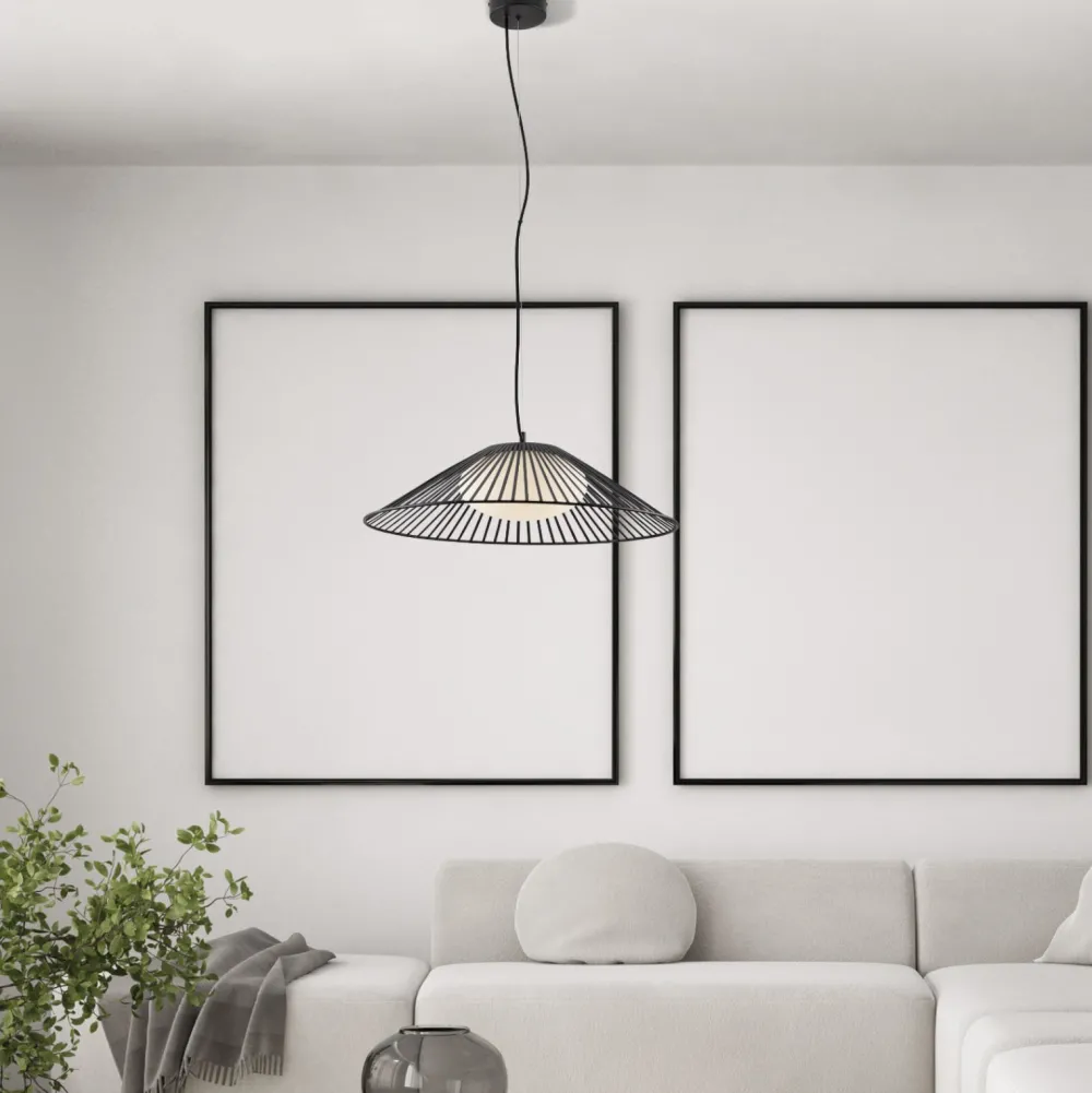 Lampadari Moderni-Selezionato da Mazzolaluce Lampadario nero per sala da pranzo moderna led 21w 3000k