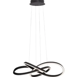 Lampadari Moderni-Selezionato da Mazzolaluce Lampadario nero per soggiorno moderno led dimmerabile