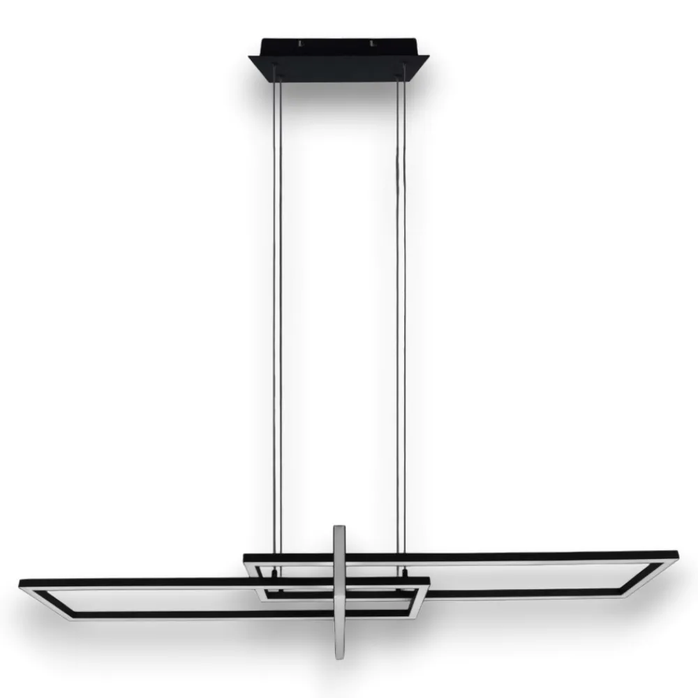 Lampadari Moderni-Selezionato da Mazzolaluce Lampadario nero per soggiorno led 3000k 34w moderno