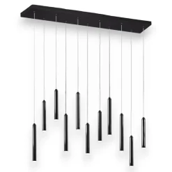 Lampadari Moderni-Selezionato da Mazzolaluce Lampadario nero per soggiorno moderno led 3000k 27w
