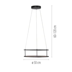 Lampadari Moderni-Selezionato da Mazzolaluce Lampadario nero porta oggetti a sospensione rotondo per cucina