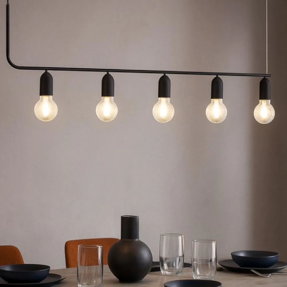 Lampadari Moderni-Selezionato da Mazzolaluce Lampadario nero sfere di vetro per soggiorno moderno fp