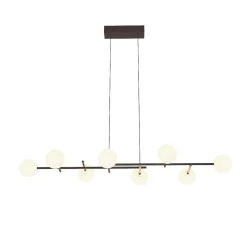 Lampadari Moderni-Selezionato da Mazzolaluce Lampadario nero sfere vetro per tavolo soggiorno lampadine incluse