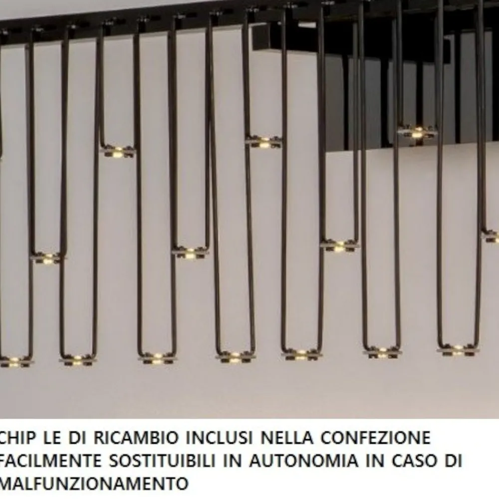 Lampadari Moderni-Selezionato da Mazzolaluce Lampadario nero stelle cadenti led per soggiorno