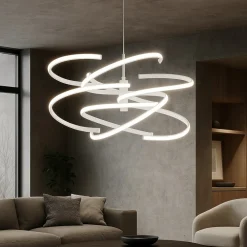 Lampadari Moderni-Perenz Illuminazione Lampadario nest perenz led 80w cct bianco per soggiorno moderno
