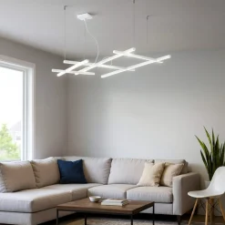 Lampadari Moderni-Perenz Illuminazione Lampadario net bianco per soggiorno moderno led 80w cct