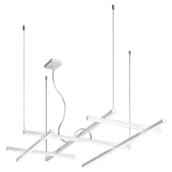 Lampadari Moderni-Perenz Illuminazione Lampadario net bianco per soggiorno moderno led 80w cct