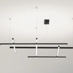 Lampadari Moderni-Perenz Illuminazione Lampadario net nero perenz led 80w per soggiorno moderno