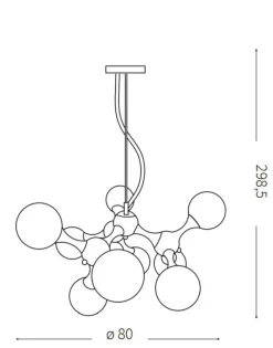 Lampadari Moderni-Ideal Lux Lampadario nodi sp9 ottone moderno sfere vetro bianco