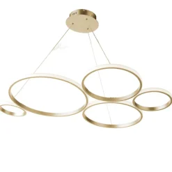 Lampadari Moderni-Ondaluce Lampadario so pois oro led 60w 3000k per soggiorno