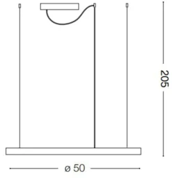 Lampadari Cucina-Ideal Lux Lampadario oracle slim sp d050 round nero led 30w 3000k