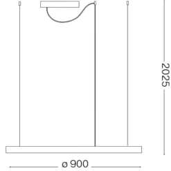 Lampadari Moderni-Ideal Lux Lampadario oracle slim sp d090 round nero led 43w 3000k dali push