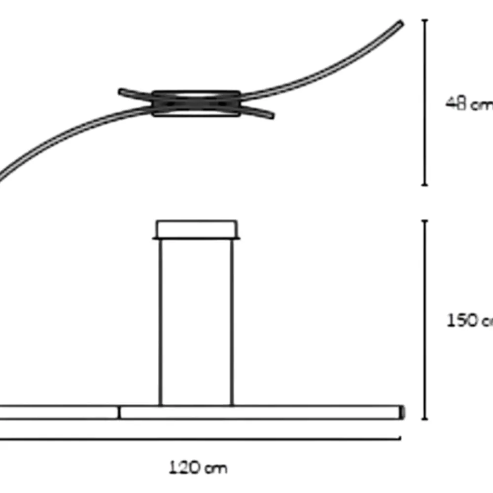 Lampadari Cucina-Vivida International Lampadario orizzontale bianco led 30w 3000k 4000k vivida hyperbola