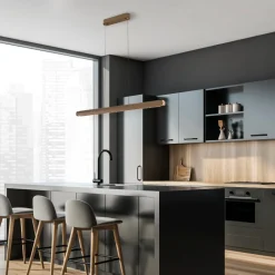 Lampadari Cucina-Vivida International Lampadario orizzontale per tavolo cucina bronzo led 55w 3000k vivida blade