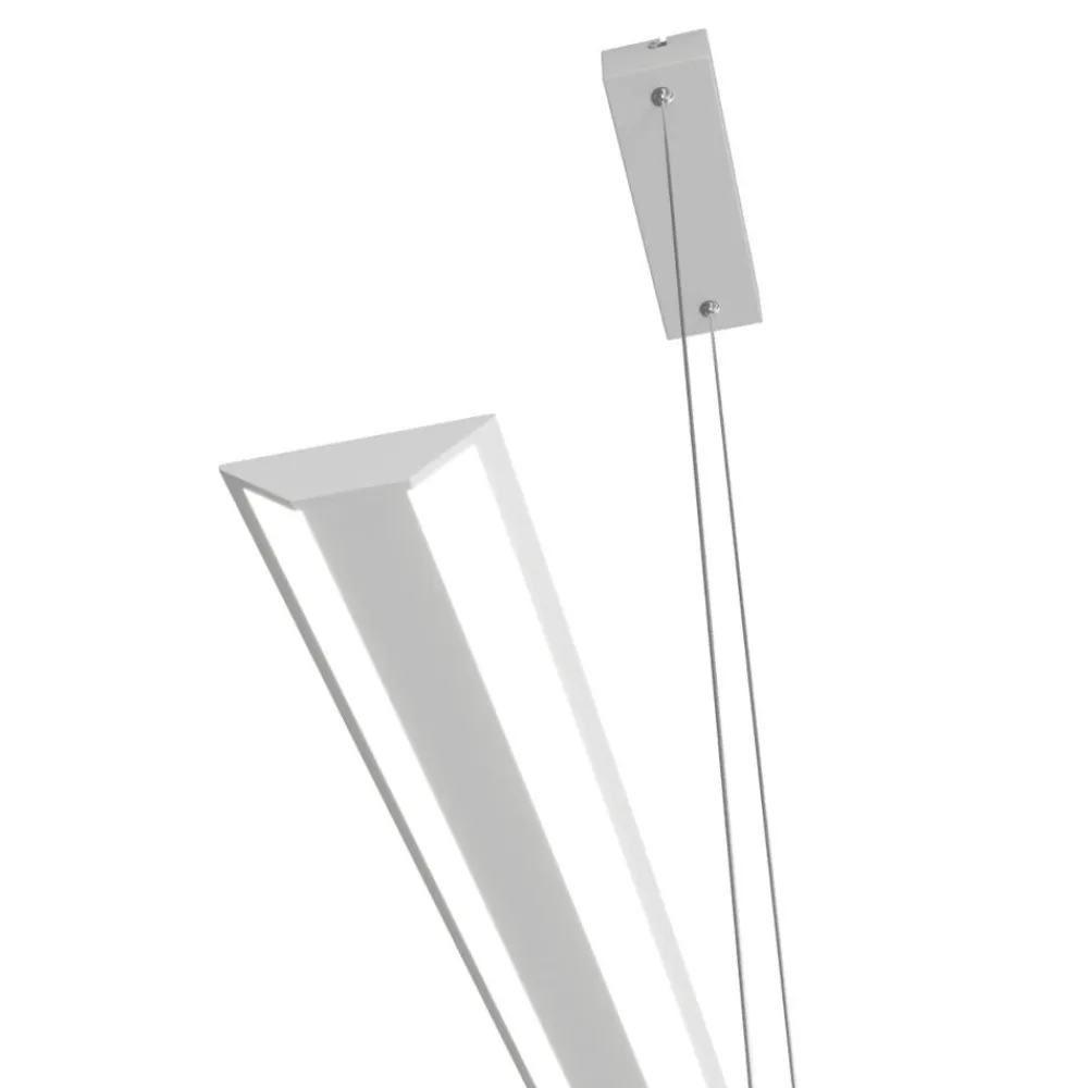 Lampadari Cucina-Top Light Lampadario orizzontale per tavolo cucina bianco 42w cct malika