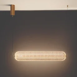 Lampadari Moderni-Selezionato da Mazzolaluce Lampadario orizzontale per tavolo sala da pranzo diffusore acrilico
