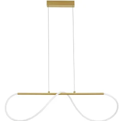 Lampadari Moderni-Selezionato da Mazzolaluce Lampadario oro design moderno da soggiorno tubo led 29w 3000k