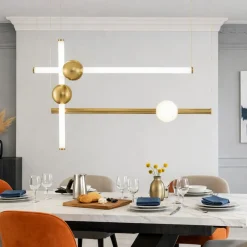 Lampadari Moderni-Selezionato da Mazzolaluce Lampadario oro design moderno per salotto led 59w 3000k